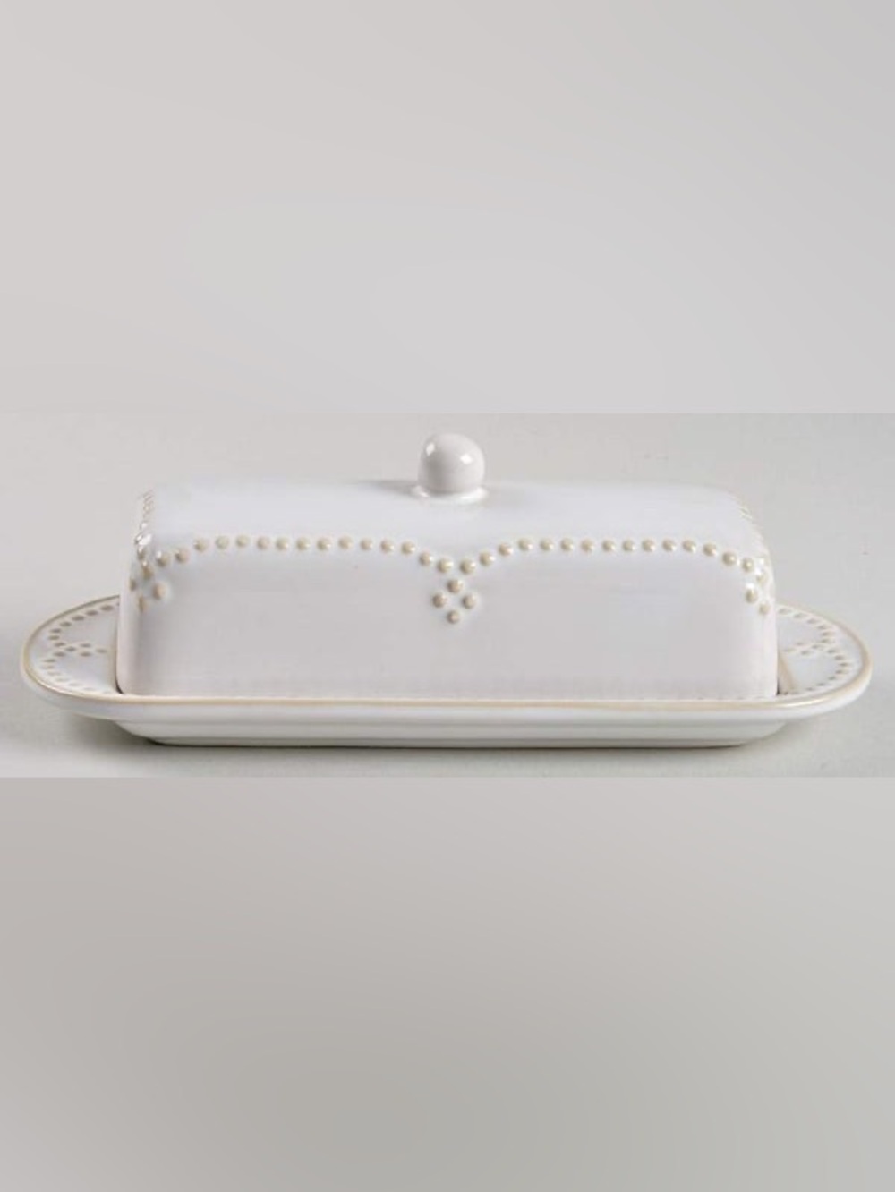 Food Network | Fontinella White | Discontinued Stoneware Butter Dish
